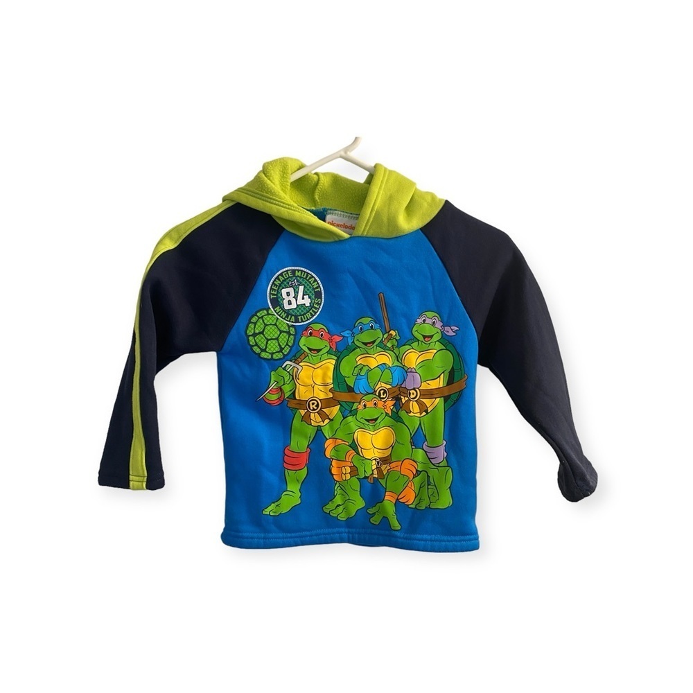 Nickelodeon Teenage Mutant Ninja Turtle Blue/Black Long Sleeve Sweatshirt Sz 4